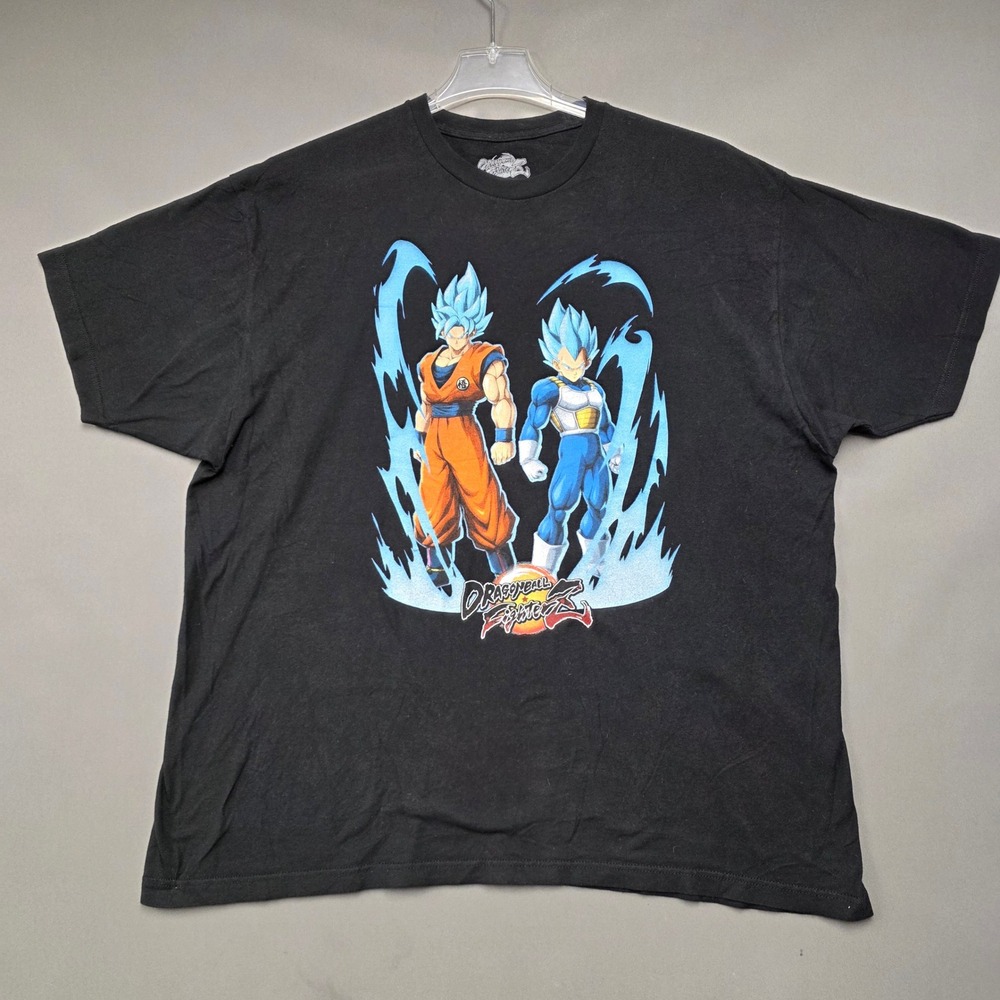 Dragon Ball FighterZ T-Shirt Men's Graphic Anime Goku Vegeta Black 2XL